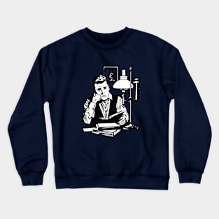 man thinking Crewneck Sweatshirt